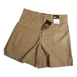 Lee Women's‎ Comfort Waistband Mercantile Green Utility Shorts High Rise Size 8